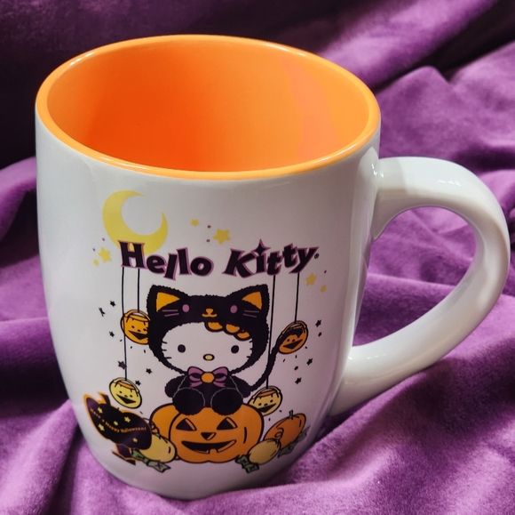 Hello Kitty Black Cat Mug with Moon and Pumpkin - Picture 3 of 5
